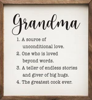 Grandma Definition Script White